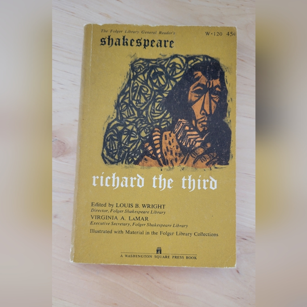 VTG Richard The Third, William Shakespeare, Washington Square Paperback, 1960